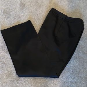 Albert Nipon Trousers Black Satin High Waist Wide Leg Vintage Size Small